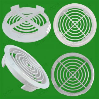 50x White Vivarium Reptile Push Fit Round Air Vents 80mm, 70mm Hole, Ventilation