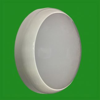 15W IP65 Round Outdoor/Indoor/Bathroom Bulkhead LED Ceiling Light, 2D Fitting