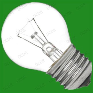 6x 40W CLEAR ROUND DIMMABLE GOLF LIGHT BULBS; ES E27