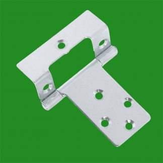 2x 65mm x 50mm 2.5" Inch Cranked Flush Door Hinge