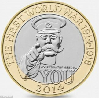 2014 UK £2 The First World War One Commemoration 1914-1918 Two Pound Coin