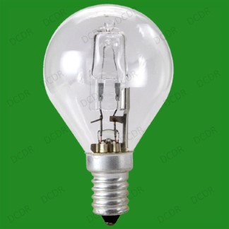 2x 28W =37W Halogen Dimmable Clear Round Golf Energy Saving Light Bulbs SES E14