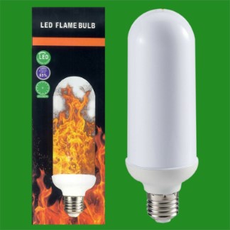 9W E27 LED Burning Flicker Flame Fire Light Effect Light Bulb ES Lamp 85-265V