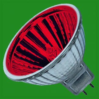 2x 50W MR16 GU5.3 12V Red Reflector Dichroic Lens Coloured Spot Light Bulb Lamp