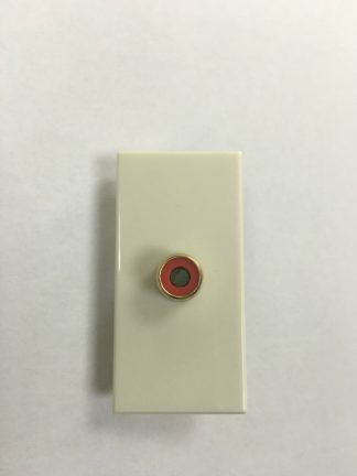 Masterplug Mono Phono Plug Lead Wire Cable Insert Socket, Audio, Red Component