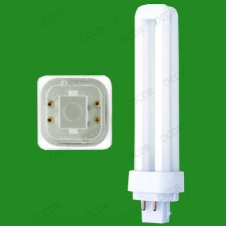1x 18W G24q-2, 4 pin, Low Energy CFL BLD Double Turn Light Bulb Cool White Lamp