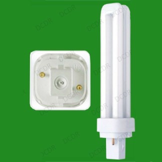 4x 13W G24d-1 2 pin Low Energy CFL BLD Double Turn Light Bulb Cool White Lamp