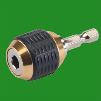 Quick Chuck & Grip - Drill/Screwdriver Bit Holder Adaptor - 1/4 Inch Hex Shank
