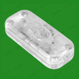 Clear 3 Core In line Lighting Lamp Rocker On Off Switch, 110 to 250V, 2A,