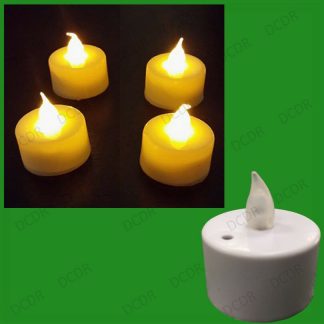 4x Blow Out To Turn On/Off Flickering Flame Candle Effect LED Tealight Set