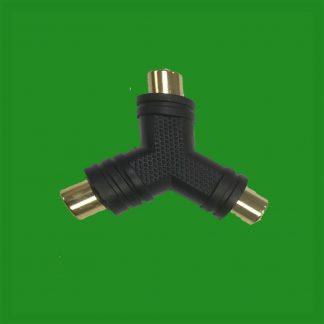 Gold-Plated Phono Socket Splitter High Clarity Female to Females Jack Ex-Maplin