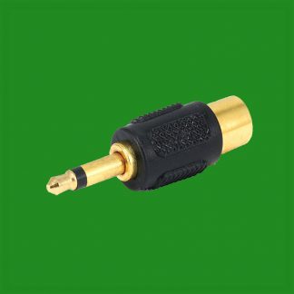 Gold-Plated 3.5mm Mono to Phono Adapter Quitary Male to Female Jack Ex-Maplin