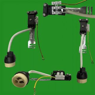 10x GU10 Ceramic Socket Heat Resistant Flex Lamp Holder Bridge Downlight Earthed