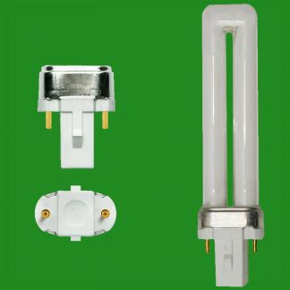 2x 11W G23 2 pin Low Energy CFL FLS PLS Stick Light Bulb 2700K Warm White Lamp