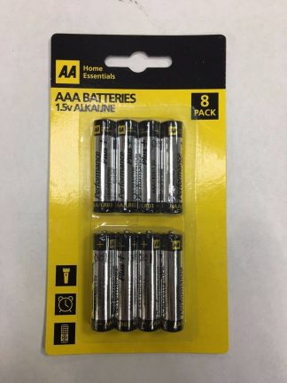 8x AAA 'AA' Branded LR03 1.5V Heavy Duty Alkaline Batteries Suitable for Remotes