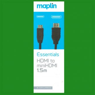 Maplin HDMI to Mini HDMI 1.5M V1.4 Cable For LCD HDTV PC Monitor, Mobile, Tablet