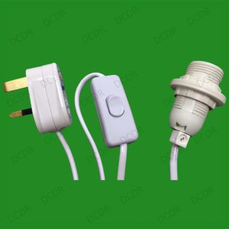 5x E14 SES Light Bulb Holder & Lead + Inline Switch; Desk Work Table Floor Lamp