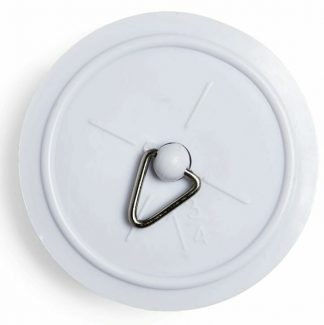 1 3/4" White Bath & Kitchen Sink Outlet Drain Plug Rubber, Kitchen, Basin, 44mm