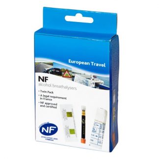 2 x Test and Drive EU France Alcohol Breathalyser Certified Breath Kit (NF)