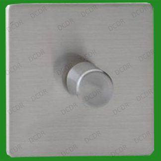 Screwless Brushed Stainless Steel 1 Gang 1 Way Lamp Dimmer Light Switch 60W-250W