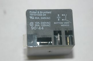 1x Potter & Brumfield T91S1D22-24 SPST 24VDC 30A PC Mount Terminals Relay Switch