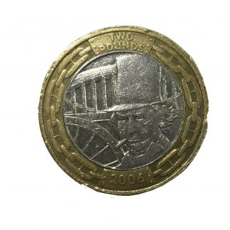 2006 UK £2 Coin Isambard Kingdom Brunell Head Two Pound Piece