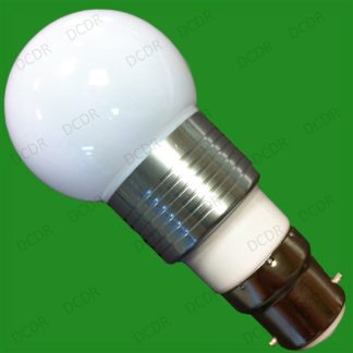 2x 3W LED Low Energy Round Golf Light bulbs 6400K Daylight BC B22 Bayonet Lamps