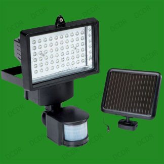 60 LED Solar Power Security Light With PIR & Dusk Dawn Sensor Outdoor Floodlight