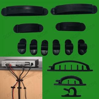 Cable Organiser Self Adhesive 10 Pack, Computer, Hi-Fi, Television, DVD Player