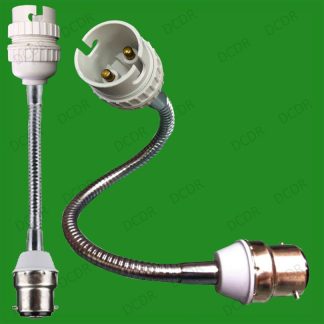290mm Bayonet BC B22 Flexible Lamp Holder, Lampshade Collar Light Bulb Extension