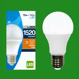 2x  15W (=100W) LED Pearl GLS Light Bulb Standard Shape ES E27 Edison Screw Lamp