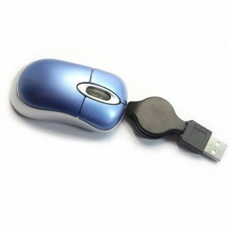1x USB 2.0 LED Wired Mini Optical Retractable Blue Mouse Mice For PC & Laptop
