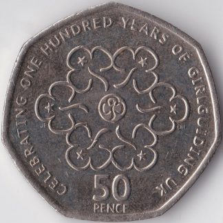 2010 UK 50p Coin Girlguiding Charity 100 Year Anniversary (1910) 50 Pence Piece