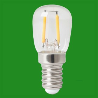 10x 2W (=20W) LED Pygmy 3000K Filament Appliance SES E14 Edison Screw Light Bulb
