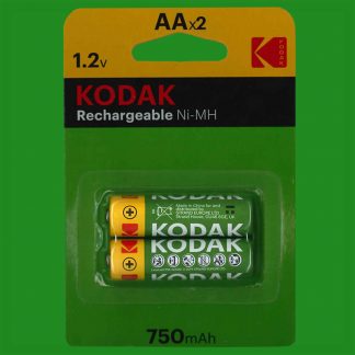 100x AA Kodak 1.2V Nickel Metal (Ni-MH) Rechargeable Batteries 750mAh Capacity