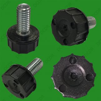 6x 20mm Base Diameter, M8x17mm Adjustable Levelling Feet Foot, Serrated Edge