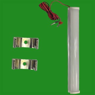 10W LED DC 12V Emergency T8 Tube StripLight Bulb 3m Cables + Crocodile Clip