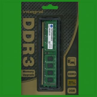 Integral 2GB DDR3 PC Desktop RAM, Memory DIMM, 1600Mhz, PC3-12800, 240 pin, NEW