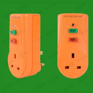 13A Circuit Breaker RCD Adaptor, 3 Pin UK Plug, Trips Within 40 Milliseconds