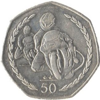 1997 UK 50p Coin Isle Of Man TT Races Rare 50 Pence Piece