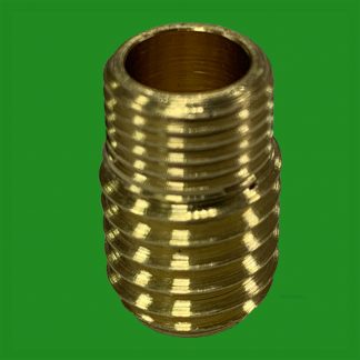 2x Brass Wood Nipple Screw 10mm x 7/16" Whitworth Desk Lamp Thread Converter