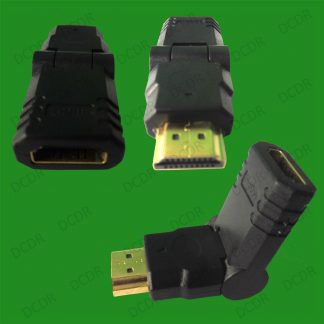 HDMI (Type A) Male To Female 180° Rotatable Angle Swivel Adapter HDTV Connector