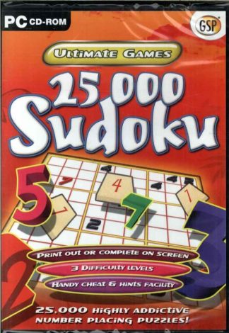 25,000 Sudoku, Highly Addictive Number Placing Puzzles Ultimate PC Game NEW