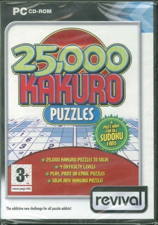 25,000 Kakuru Puzzle Games, Highly Addictive Number Placing Puzzles PC Game, NEW