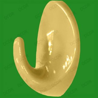 4x Beige Plastic Self Adhesive Stick On Hooks for Clothes, Towels, Coat Hanger