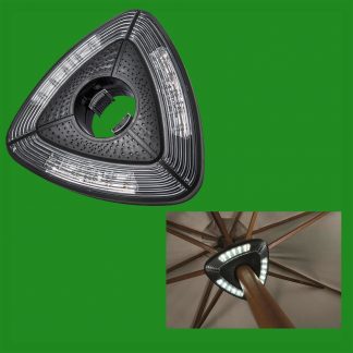 Garden Umbrella Parasol Pole 15 LED Camping White Light, Battery Powered Lamp