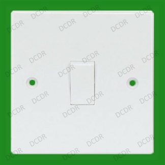 1x White 1 Gang 2 Way Electrical Mains Wall Light Lamp Plastic Switch, 240V 10A