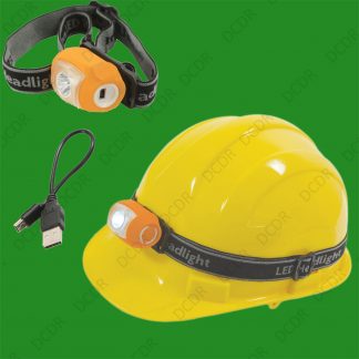 1x IP44 1W Ultra Bright LED 6000K Daylight Rechargeable Head Light Lamp Torch