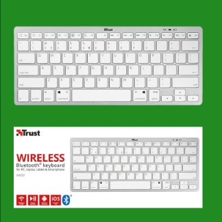 Trust NADO Bluetooth Wireless Keyboard 10m Range Windows Mac Tablet Android IOS
