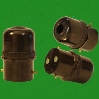 2x B22 to Cable Flex Adaptor Allows Appliance Connection by Bayonet Lamp Socket